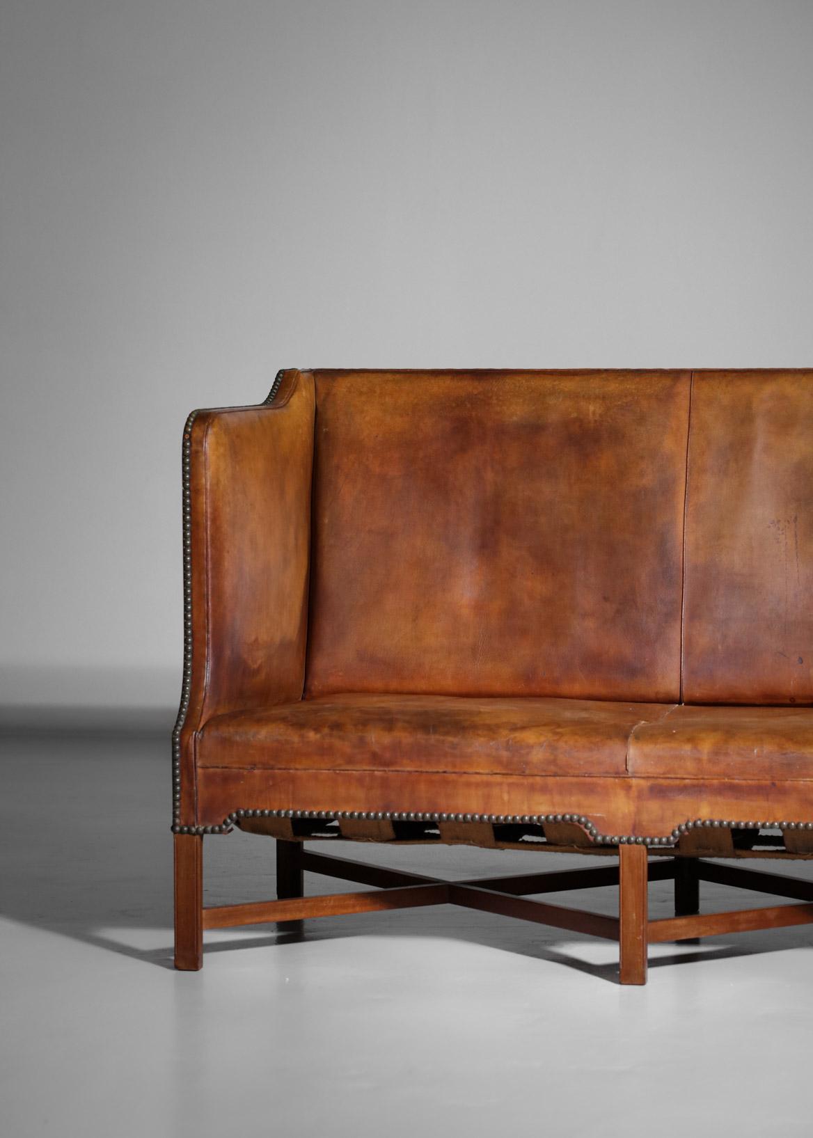 Three Seat Sofa by Danish Designer Kaare Klint Model 4118 for Rud Rasmussen 1