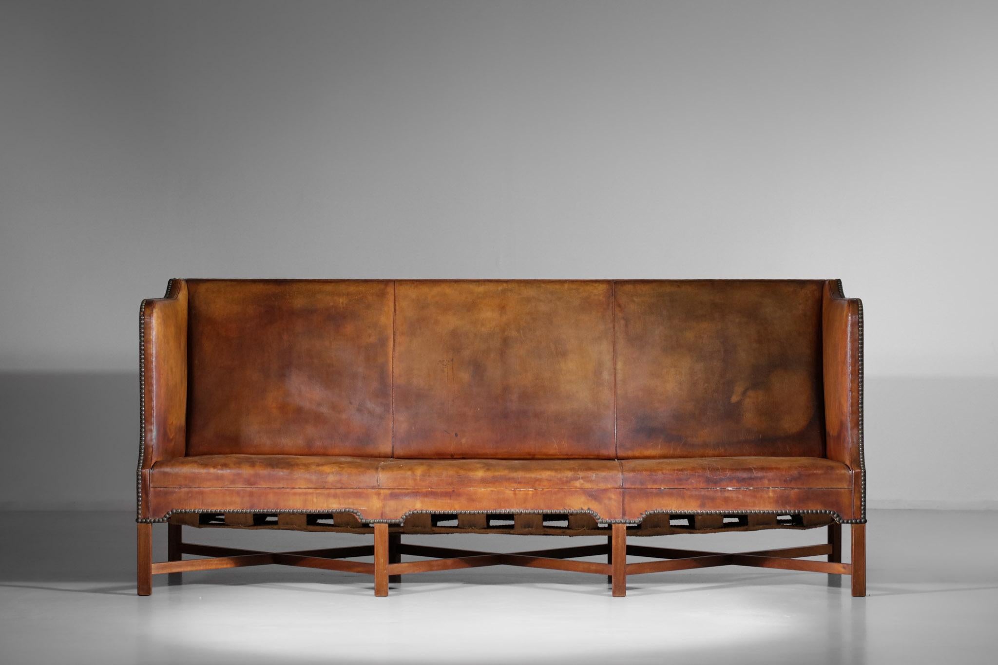 Three Seat Sofa by Danish Designer Kaare Klint Model 4118 for Rud Rasmussen 2