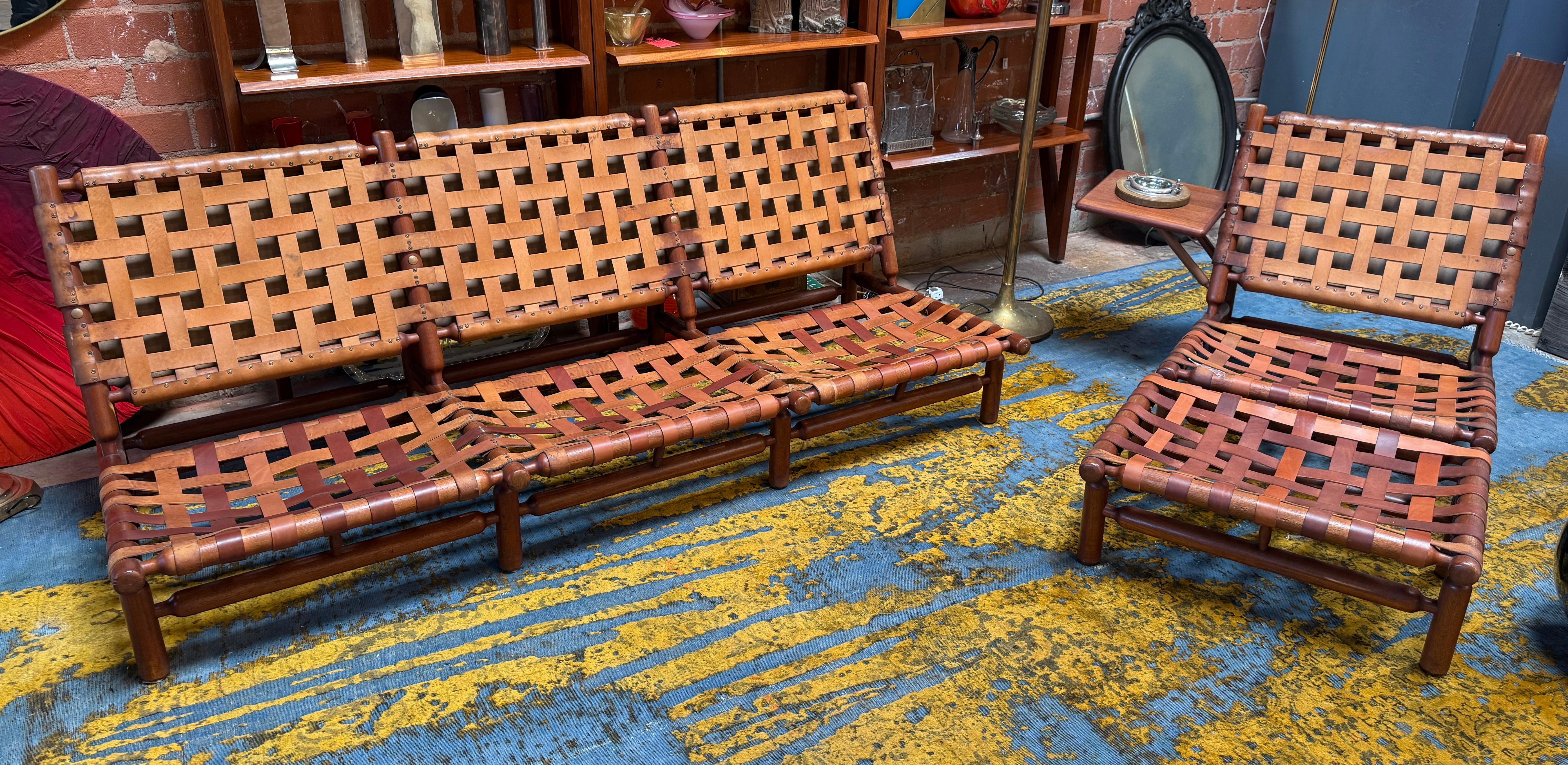 Campaign Three-Seater Sofa by Ilmari Tapiovaara for Paolo Arnaboldi, 1970s For Sale