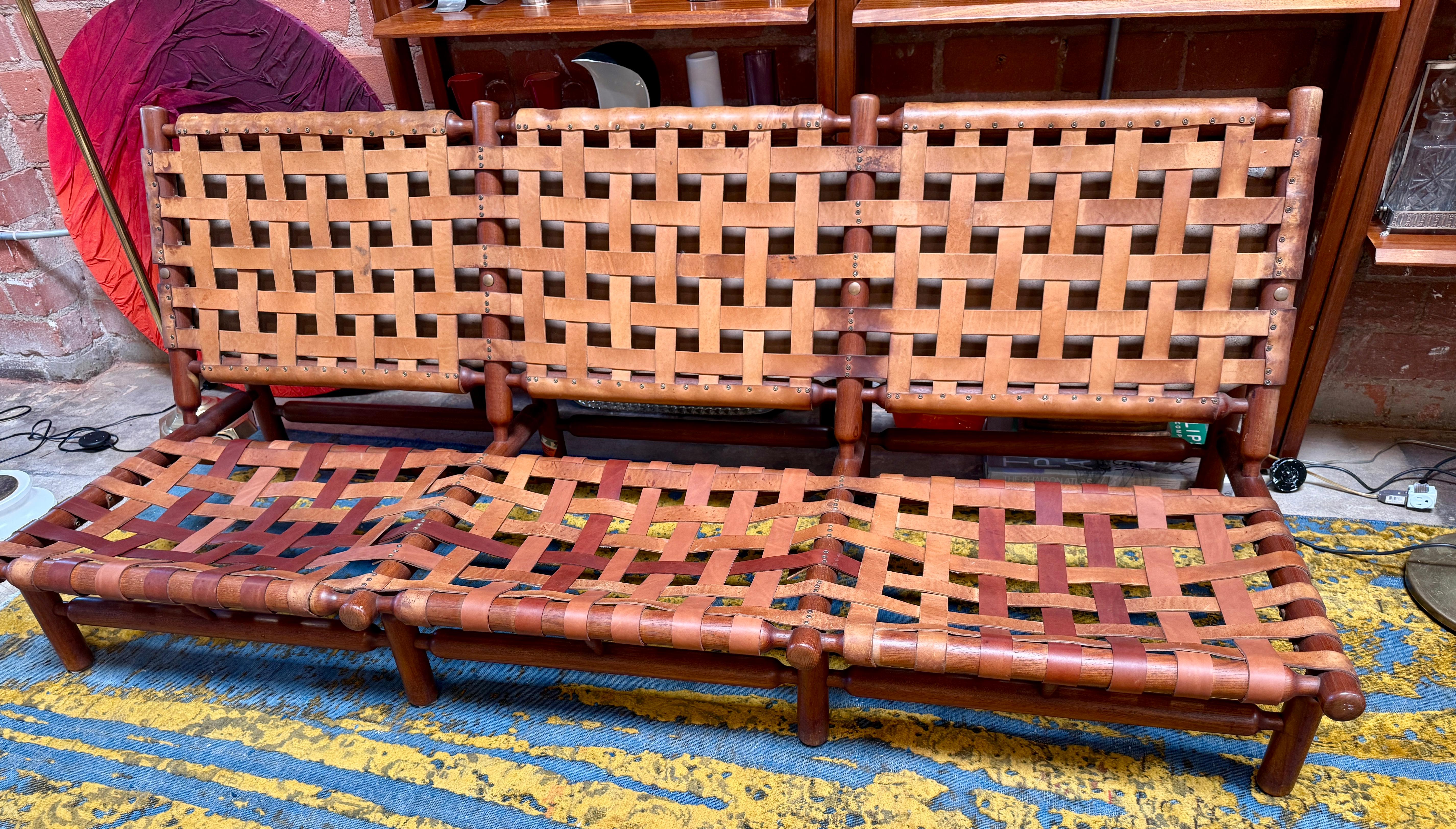 Three-Seater Sofa by Ilmari Tapiovaara for Paolo Arnaboldi, 1970s In Good Condition For Sale In Los Angeles, CA