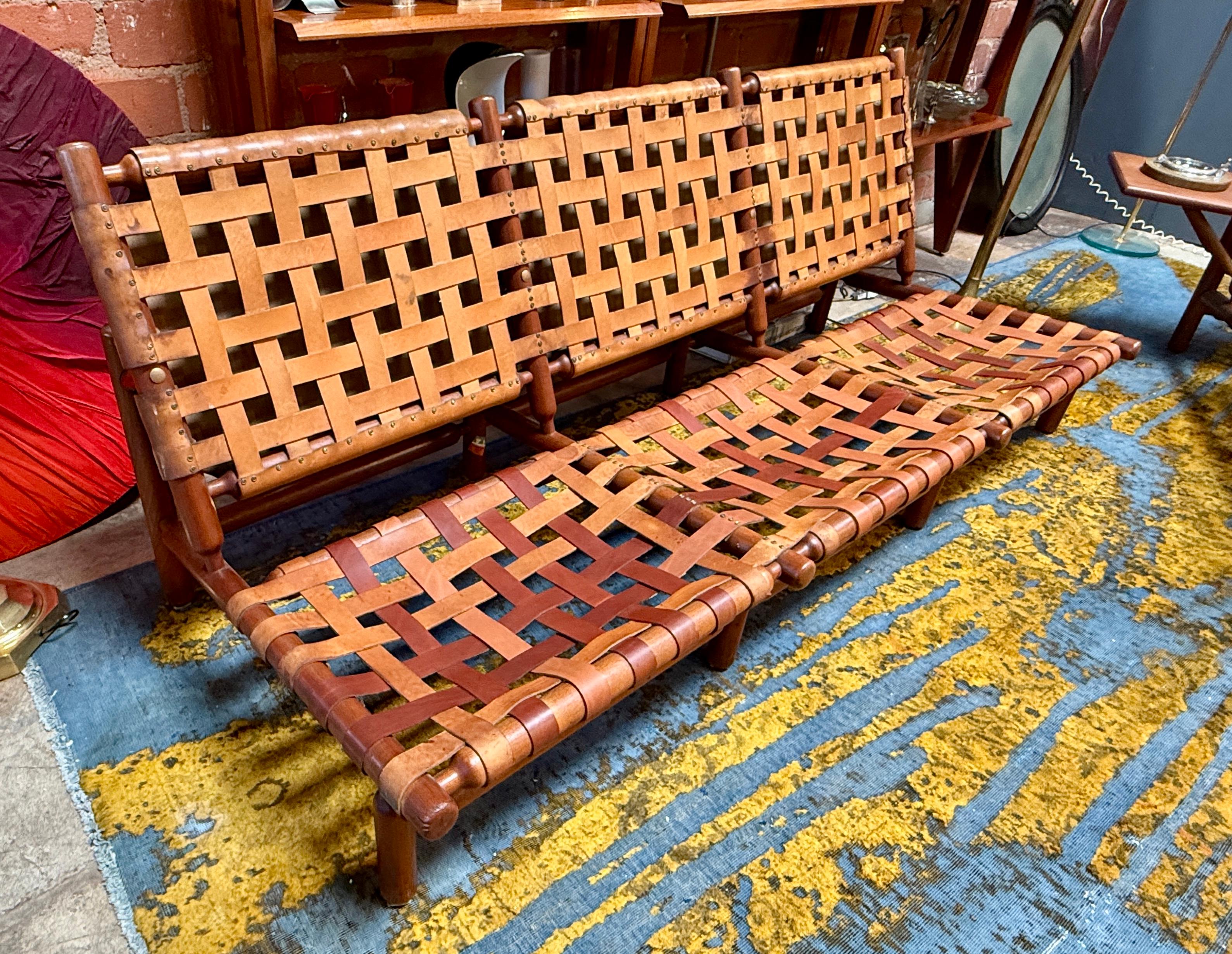 Late 20th Century Three-Seater Sofa by Ilmari Tapiovaara for Paolo Arnaboldi, 1970s For Sale