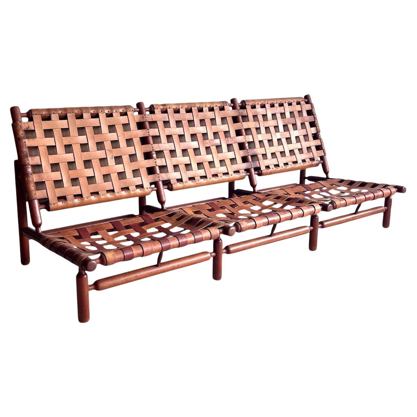 Three-Seater Sofa by Ilmari Tapiovaara for Paolo Arnaboldi, 1970s For Sale