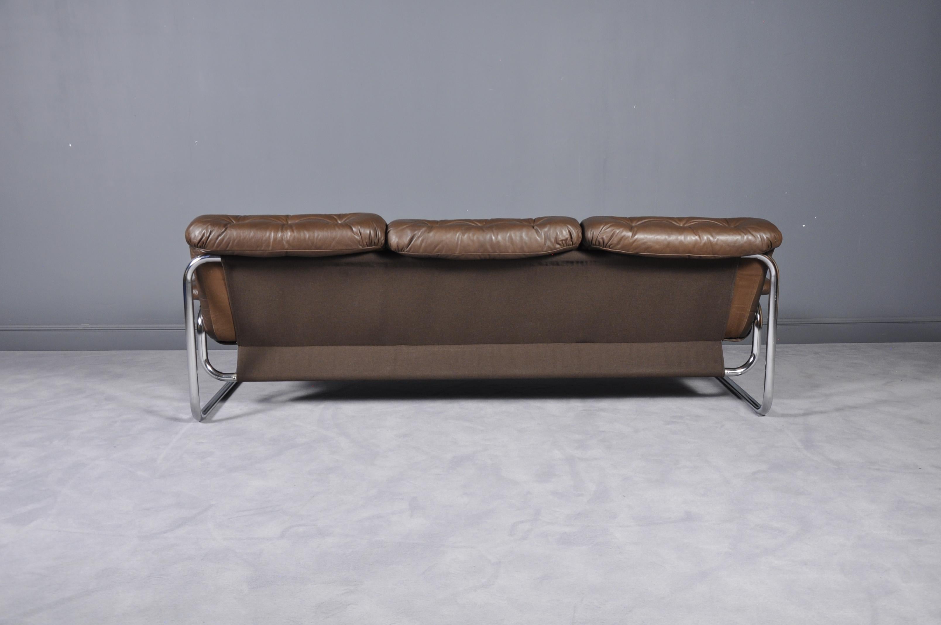 vintage ikea leather sofa