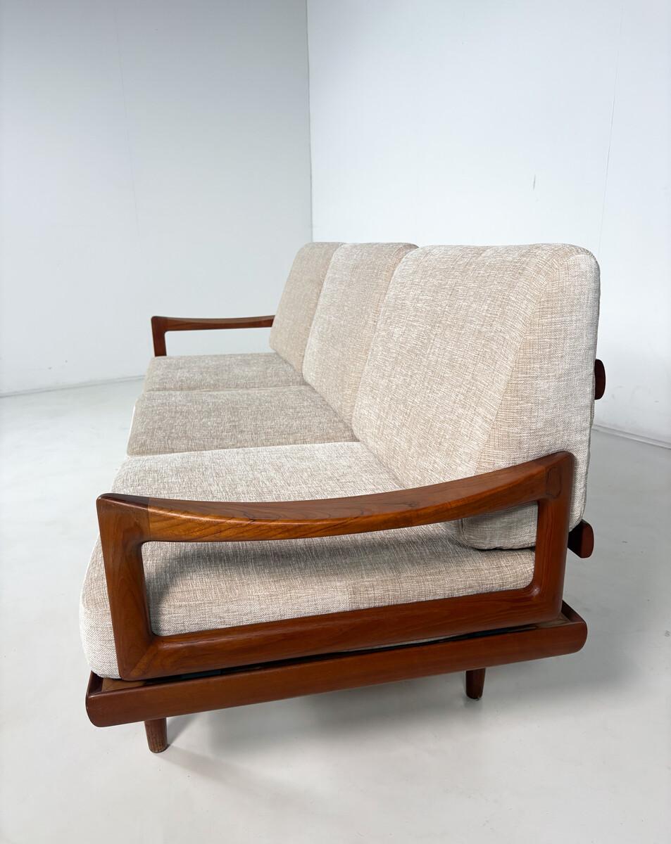 Fabric Three-Seater Sofa by Tove & Edvard Kindt-Larsen, Denmark, 1960s For Sale