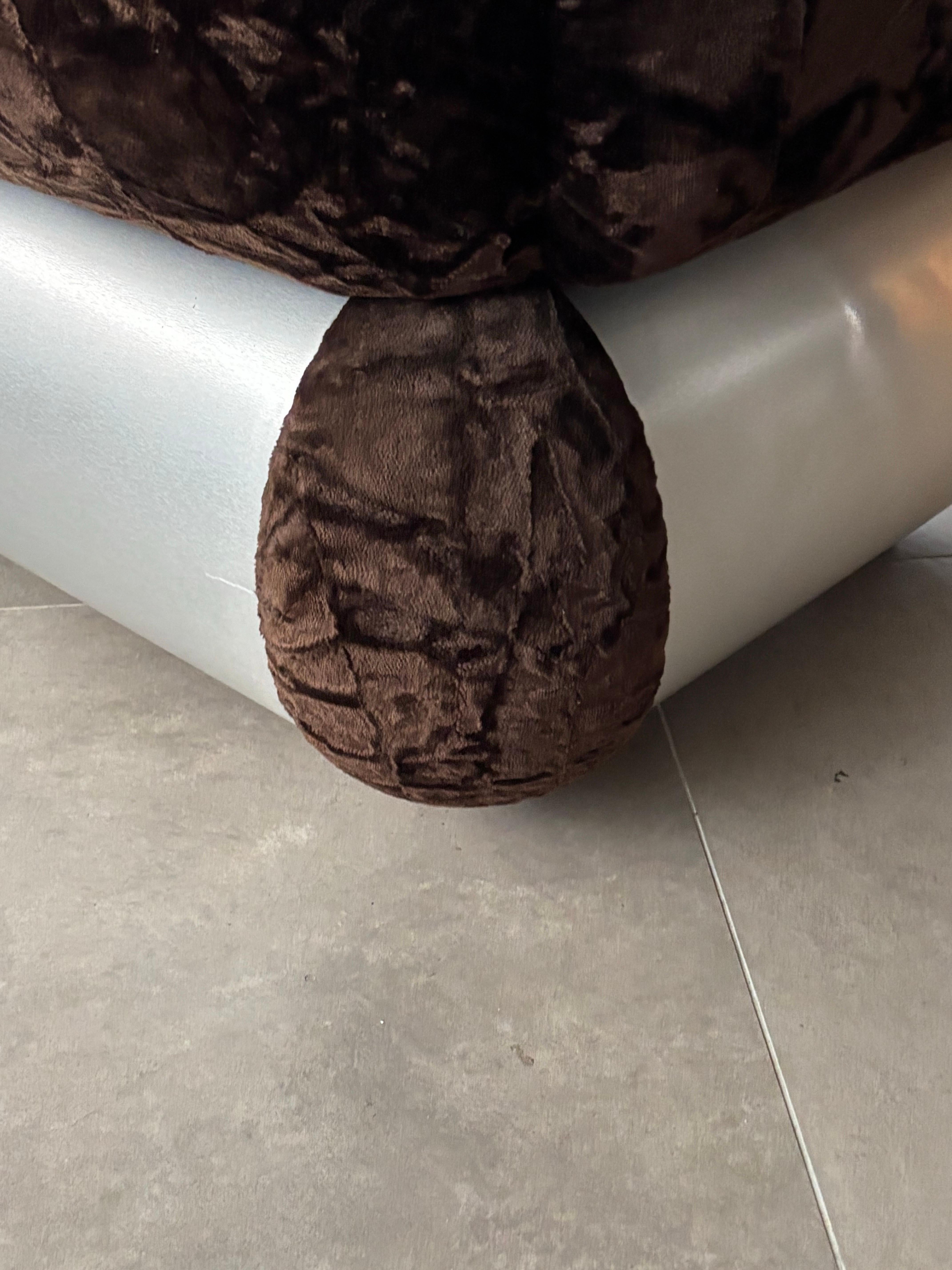 Dreisitzer-Sofa entworfen von Adriano Piazzesi, Italien, 1970er Jahre (Aluminium) im Angebot