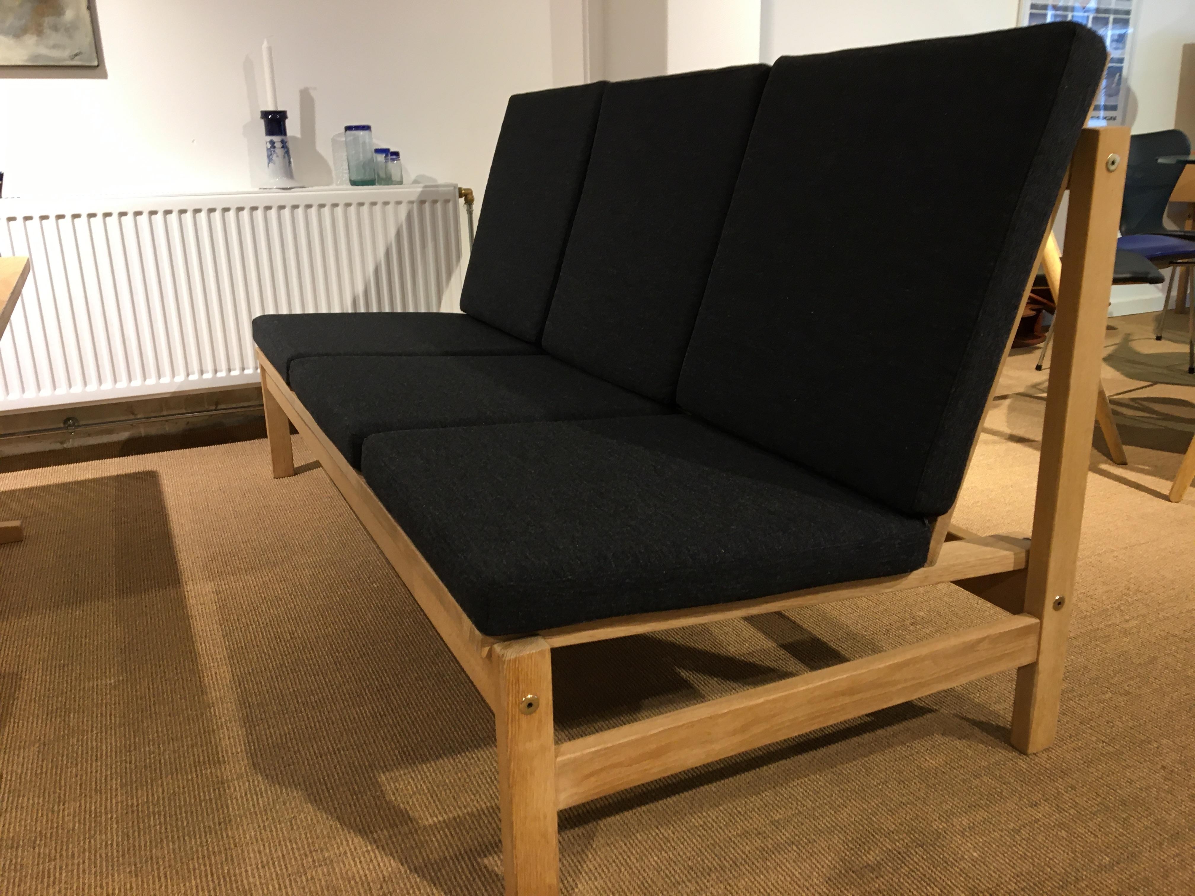 Mid-20th Century Three-Seat Sofa in Solid Oak Model 2363, Designed by Børge Mogensen
