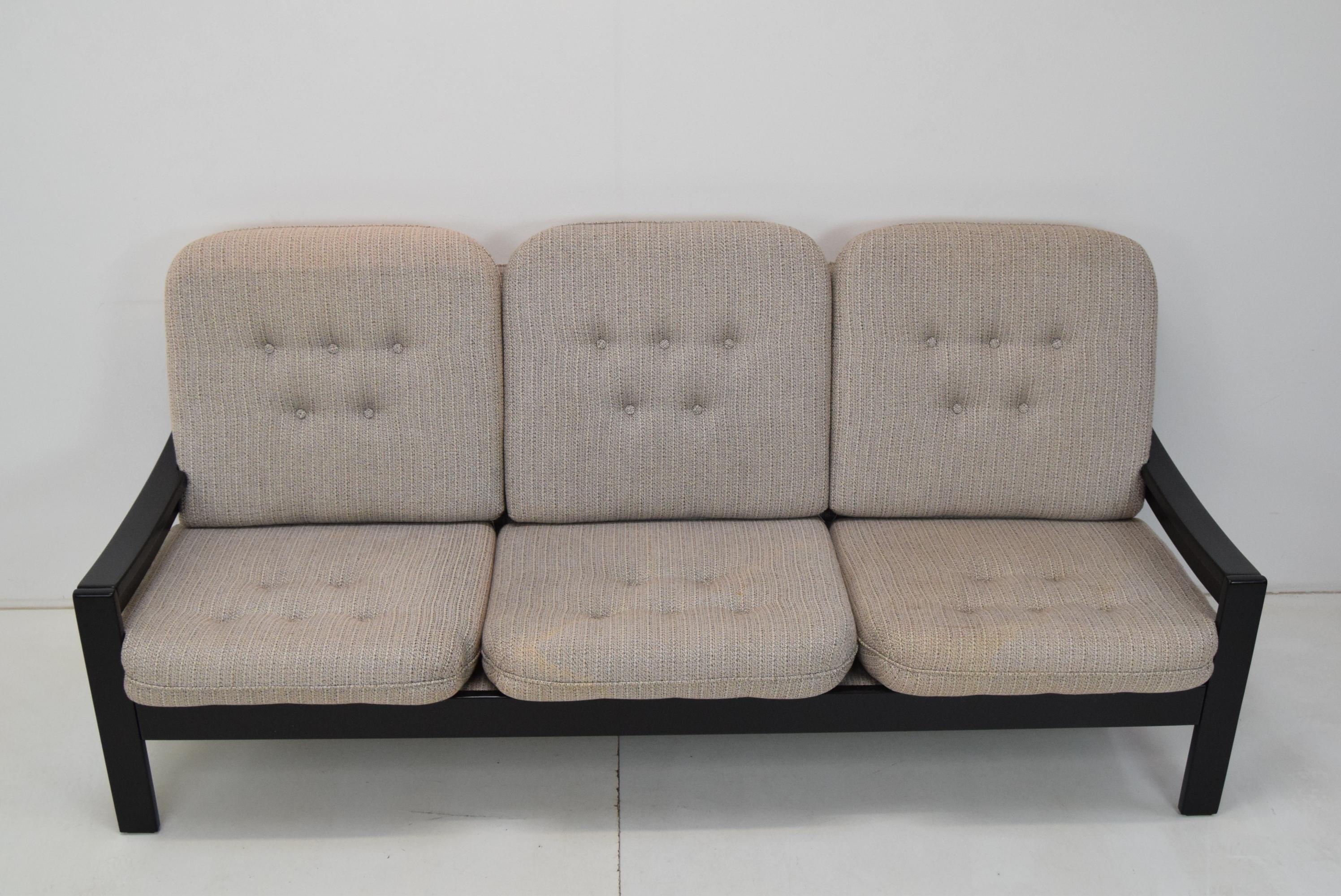Czech Three Seater Sofa/Leda Lux , 1980s For Sale
