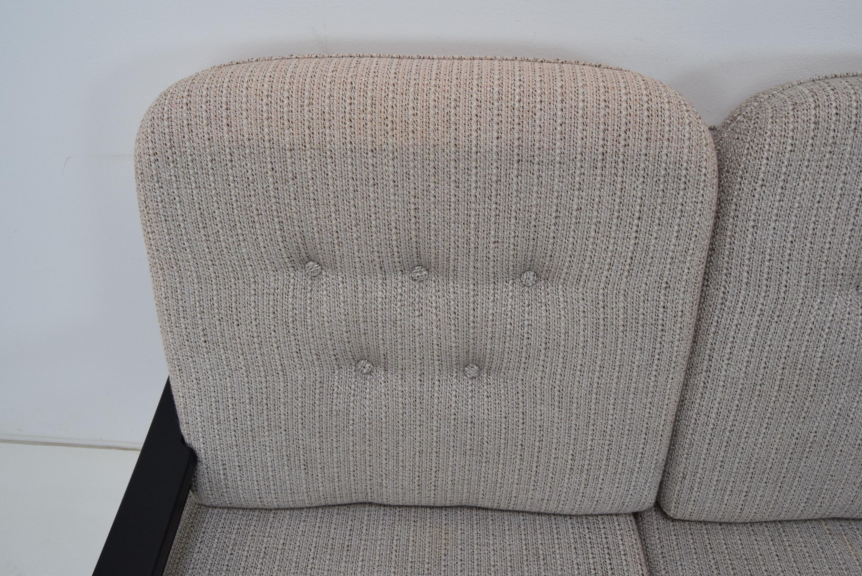 Fabric Three Seater Sofa/Leda Lux , 1980s For Sale
