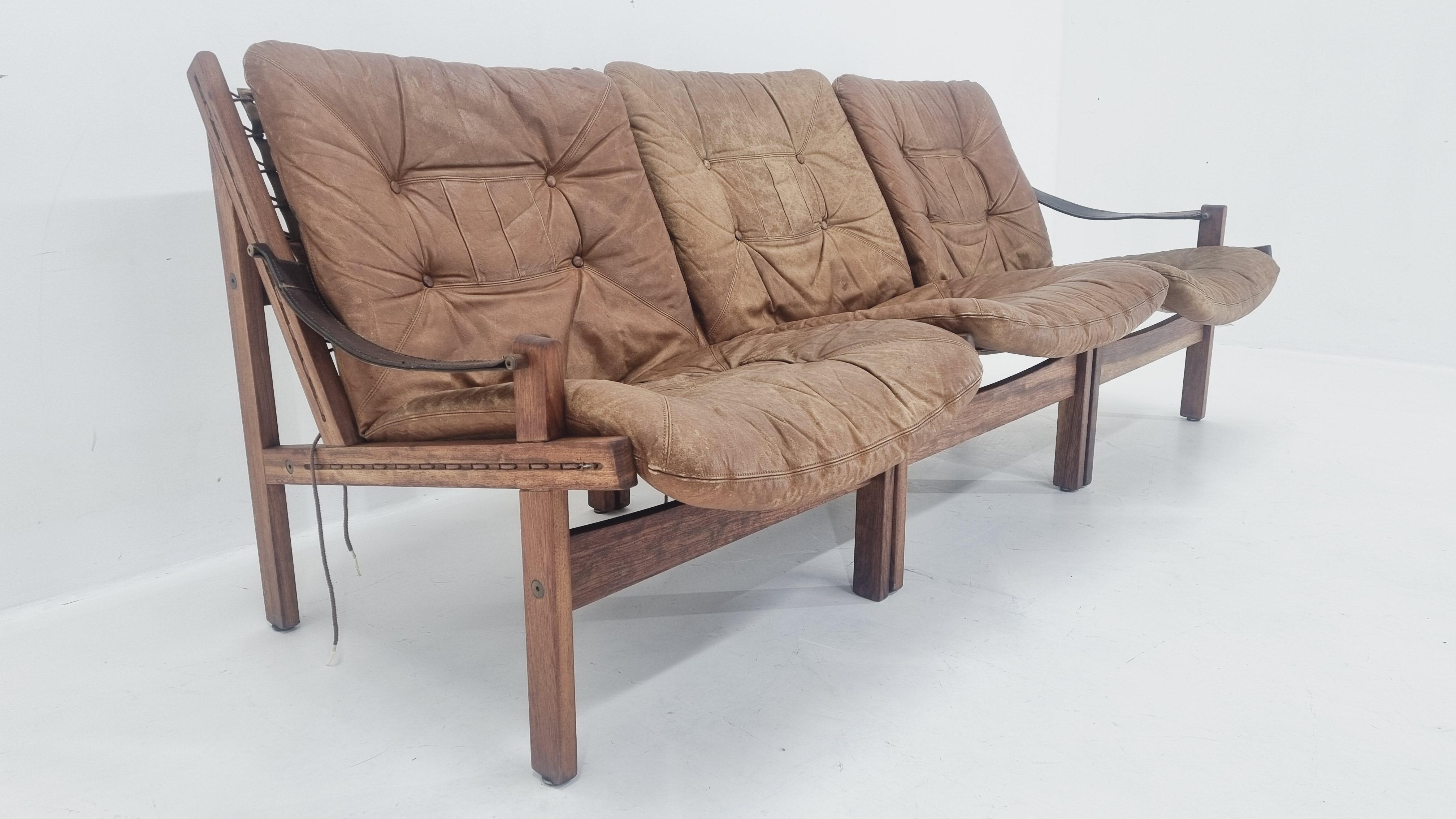 Three-Seater Sofa Set Hunter by Torbjørn Afdal for Bruksbo Norway, 1960s In Good Condition For Sale In Praha, CZ
