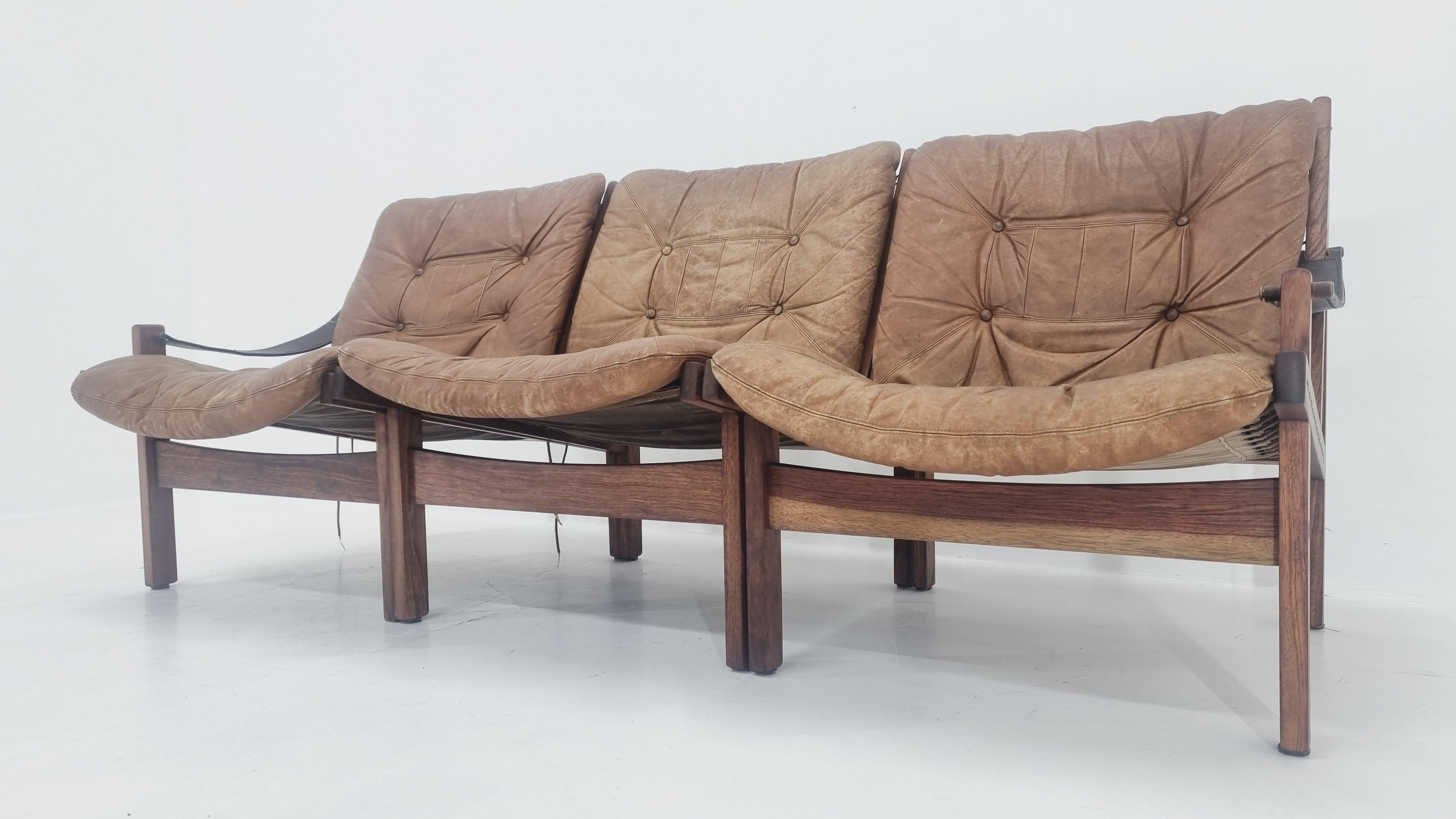 Mid-20th Century Three-Seater Sofa Set Hunter by Torbjørn Afdal for Bruksbo Norway, 1960s For Sale