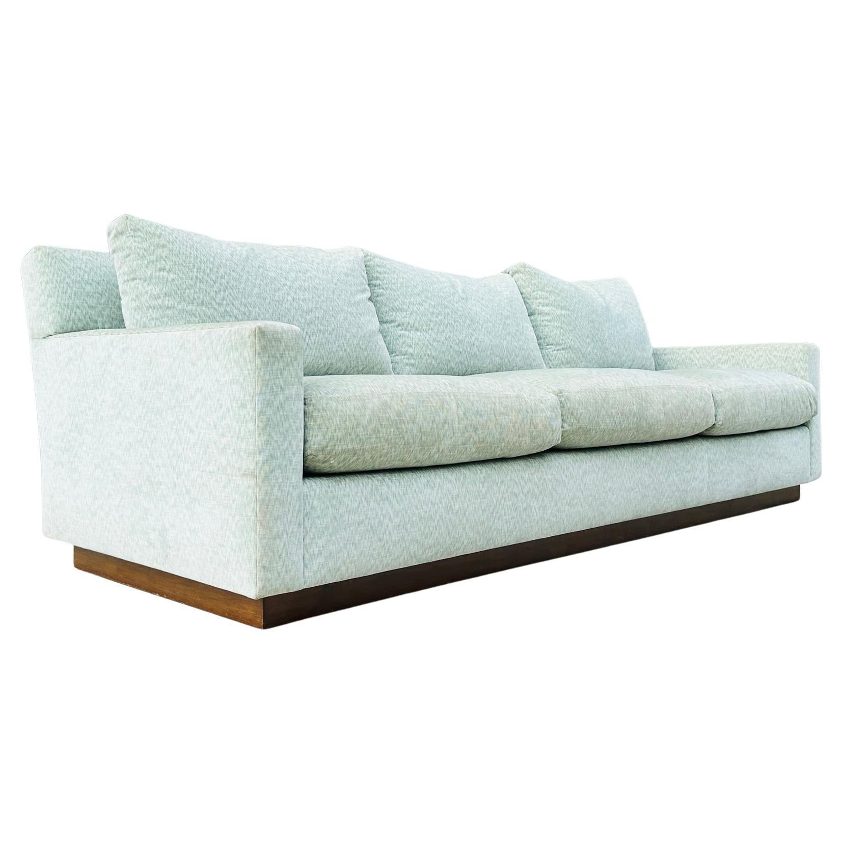 Three Seater Sofa with a Walnut Plinth by A. Rudin, USA 1990's For Sale