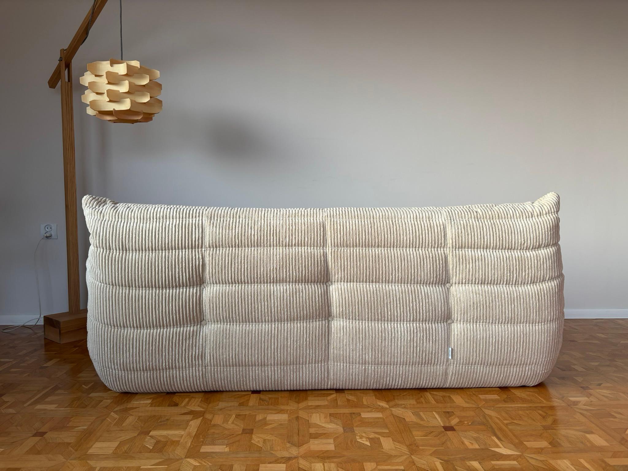 French Three-Seater Togo Sofa by Michel Ducaroy for Ligne Roset For Sale