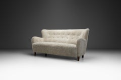 Sofá tapizado de tres plazas, Dinamarca ca 1950s