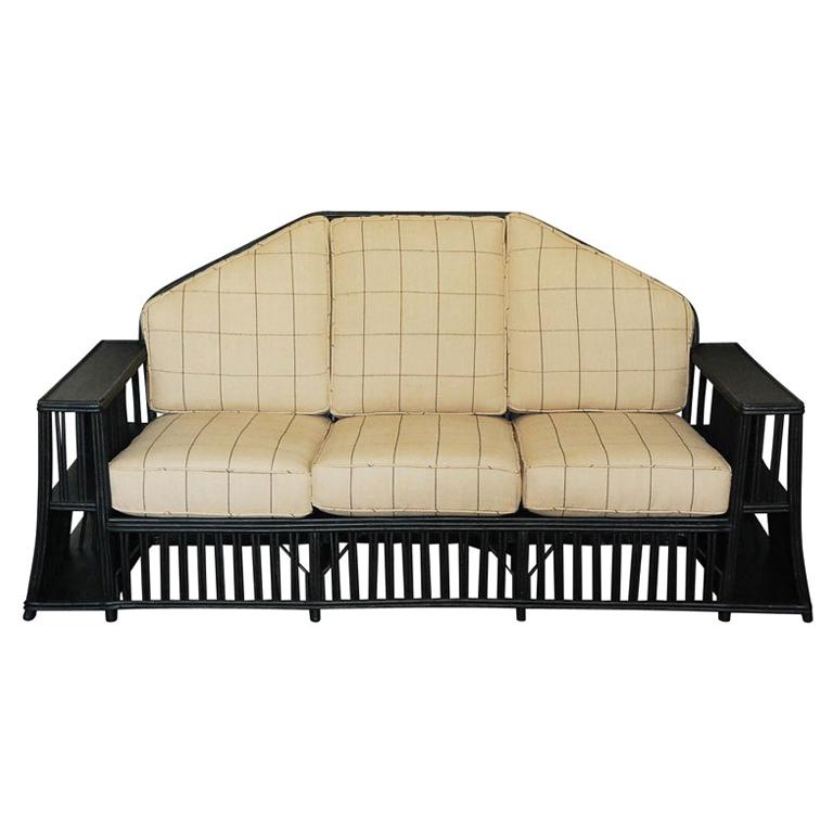 Three seater Wicker Settee For Sale