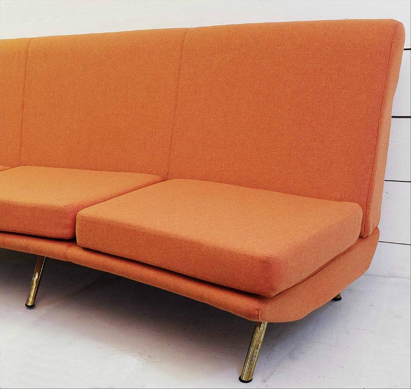Mid-Century Modern Three Seaters Triennale Sofa by Marco Zanuso, Italy, 1950s