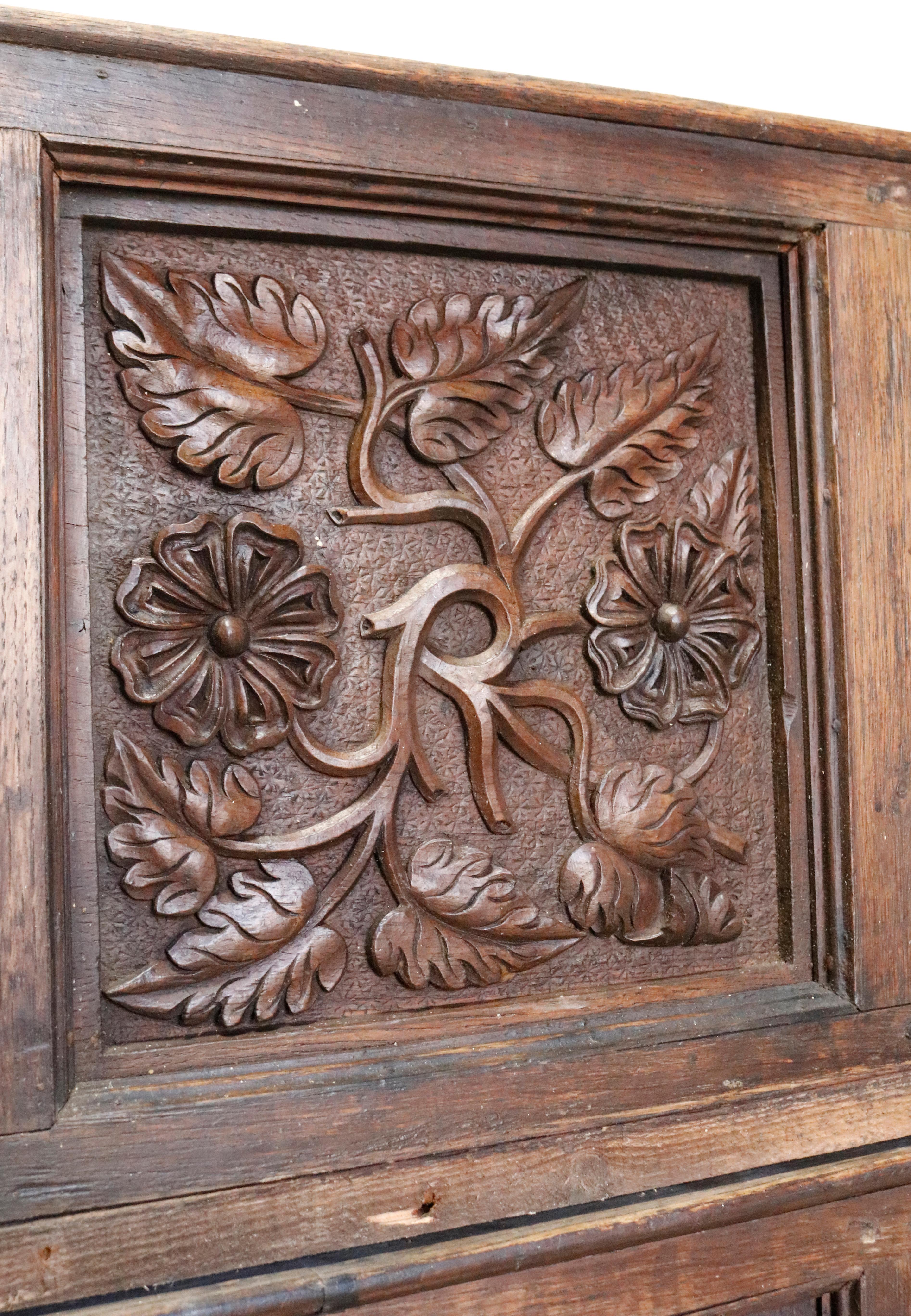 19th Century Three Sections of Carved Oak Wall Panels