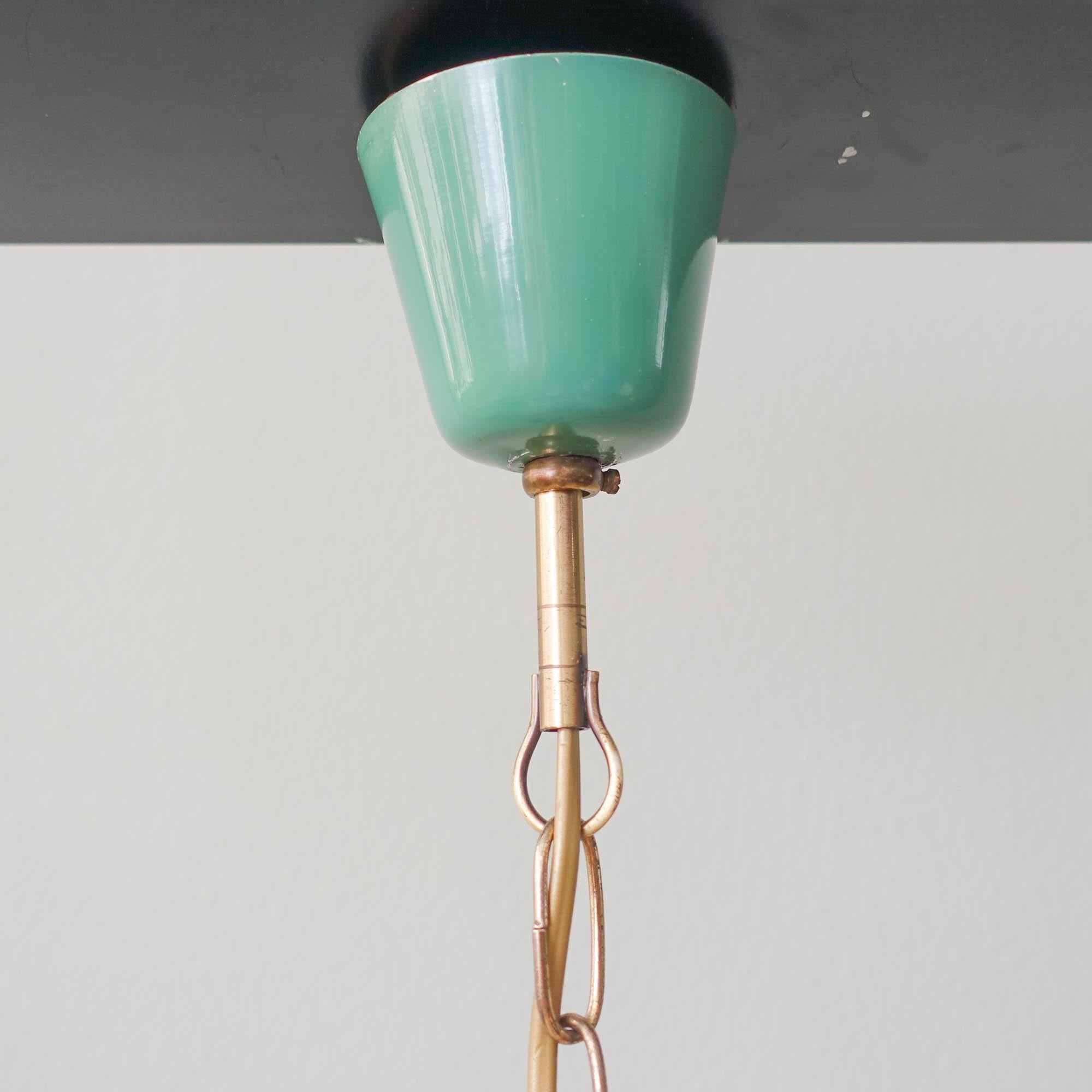 Three Shade Diabolo Pendant Lamp, 1950's 12