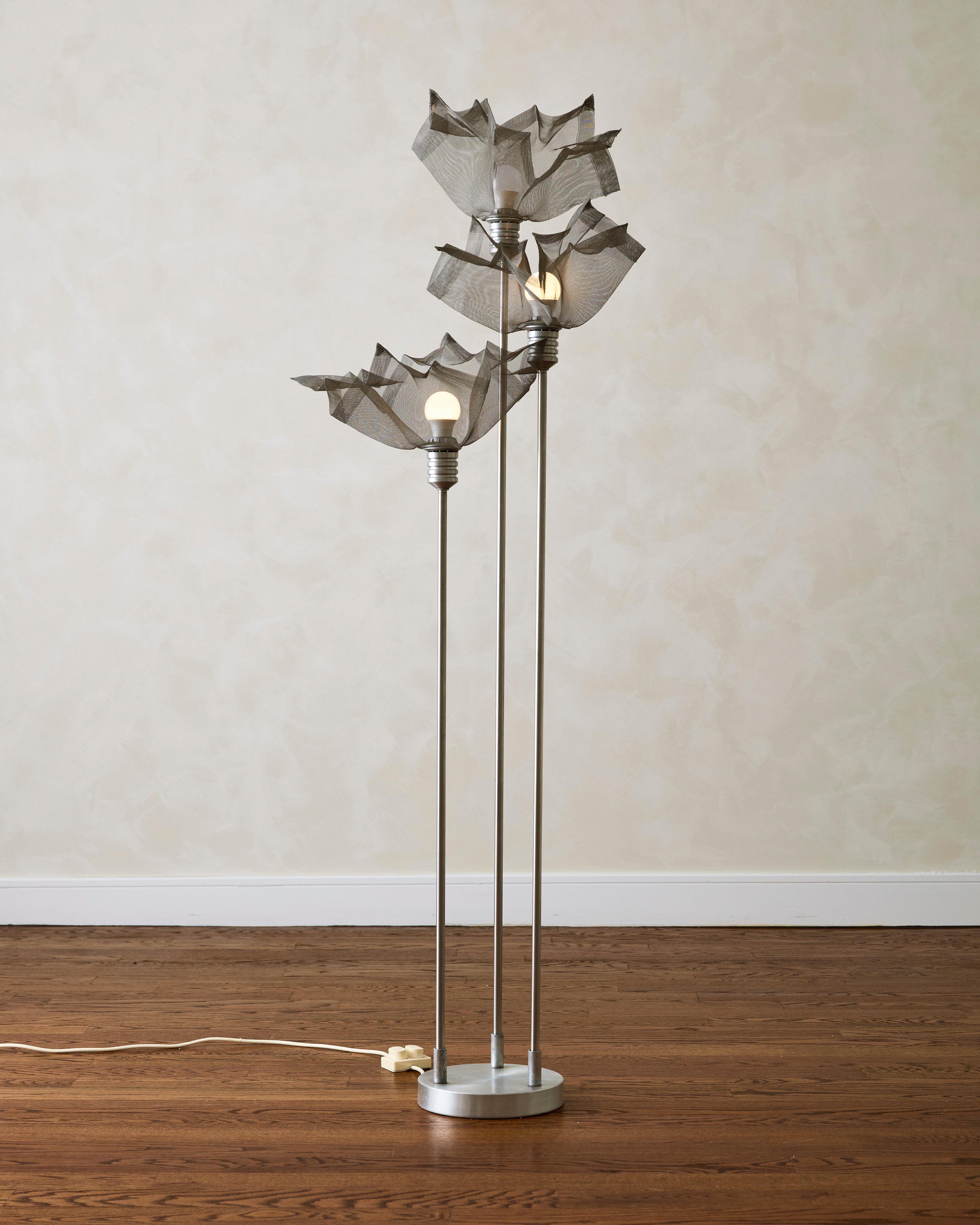 Three-shade Floor Lamp Attr. to Giuseppe Raimondi C. 1970 In Good Condition For Sale In New York, NY