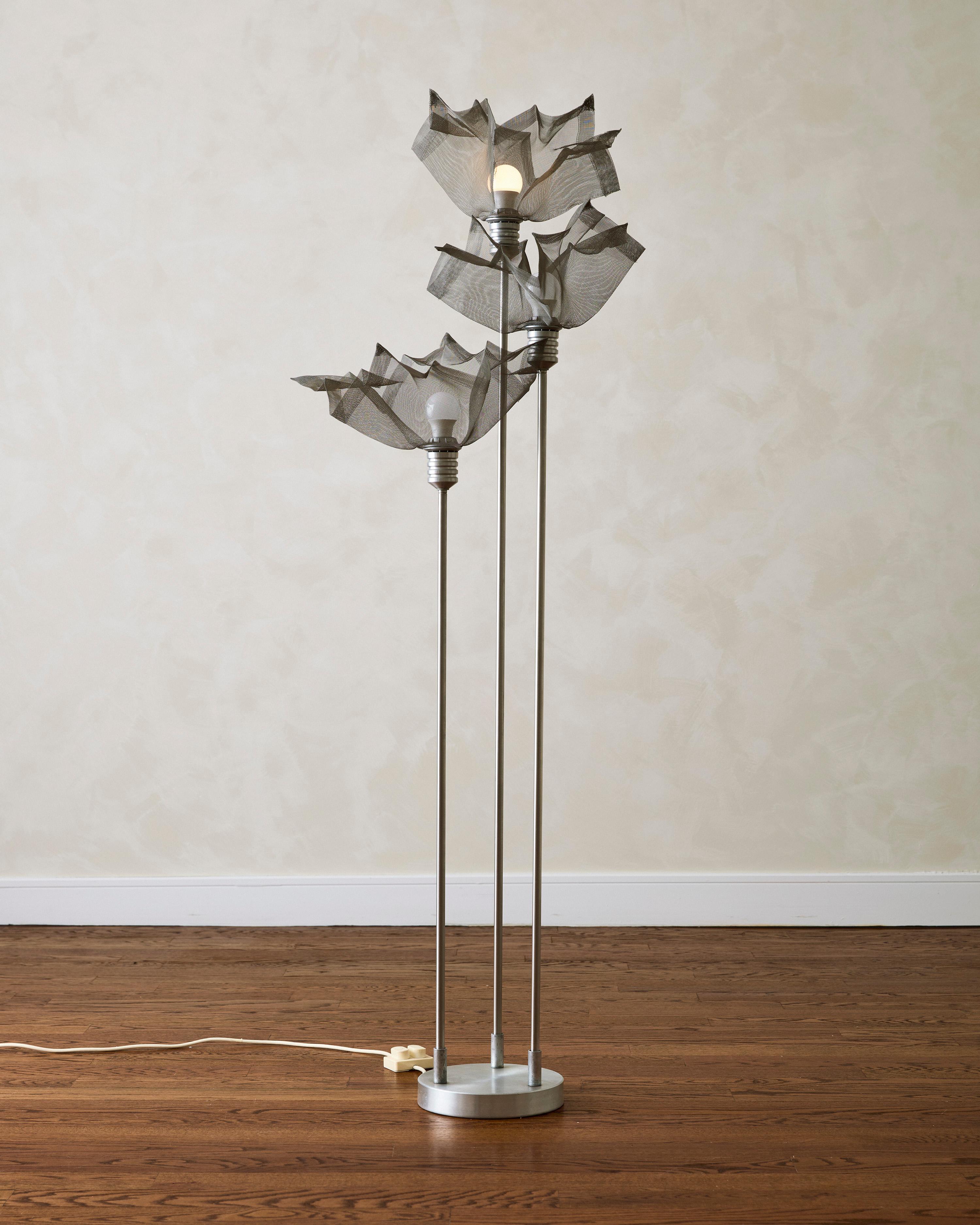 20th Century Three-shade Floor Lamp Attr. to Giuseppe Raimondi C. 1970 For Sale