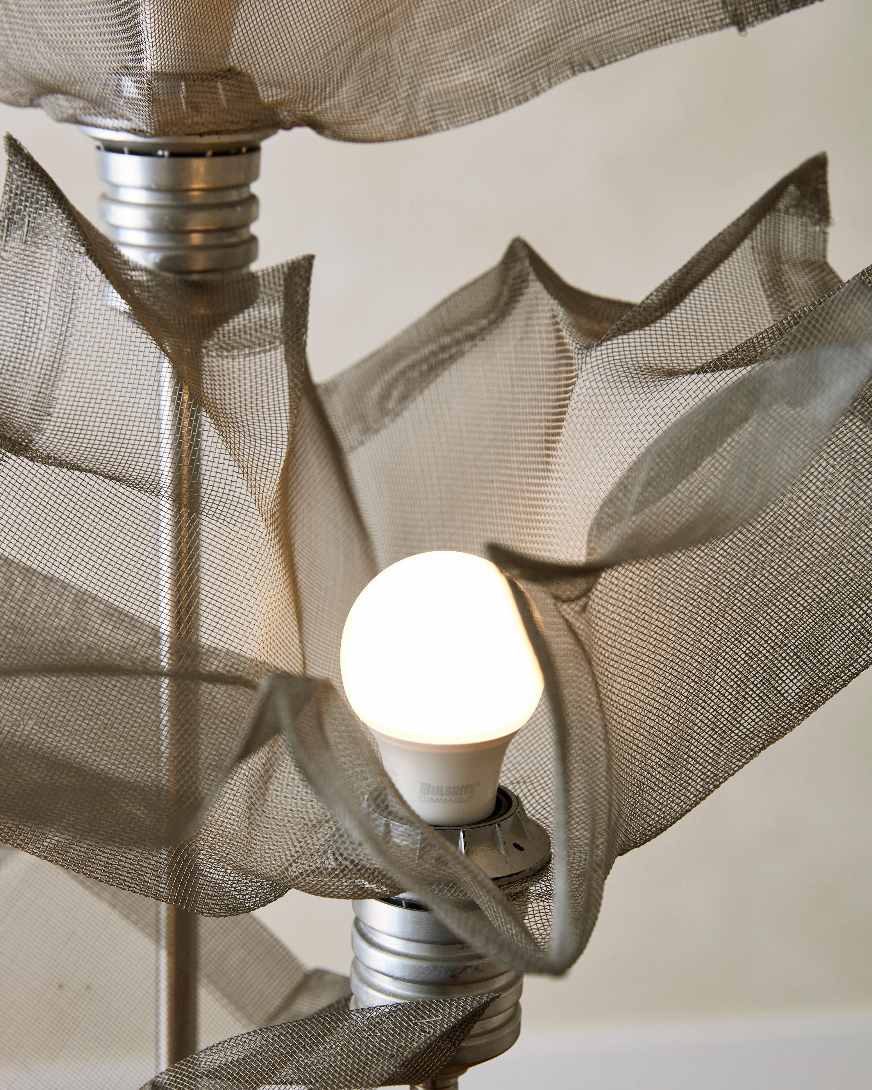 Metal Three-shade Floor Lamp Attr. to Giuseppe Raimondi C. 1970 For Sale