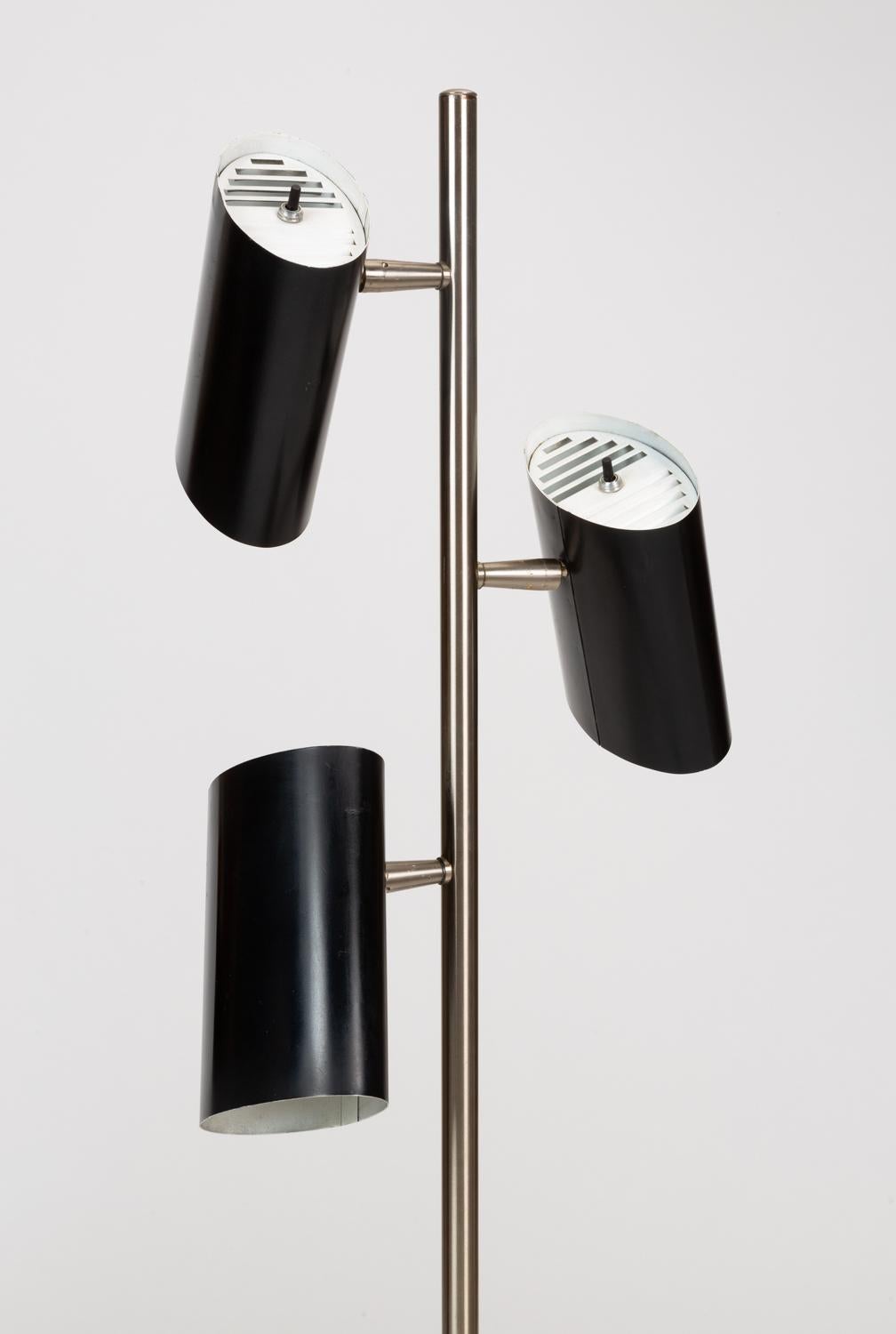 American Three-Shade Floor Lamp by Gerald Thurston for Lightolier