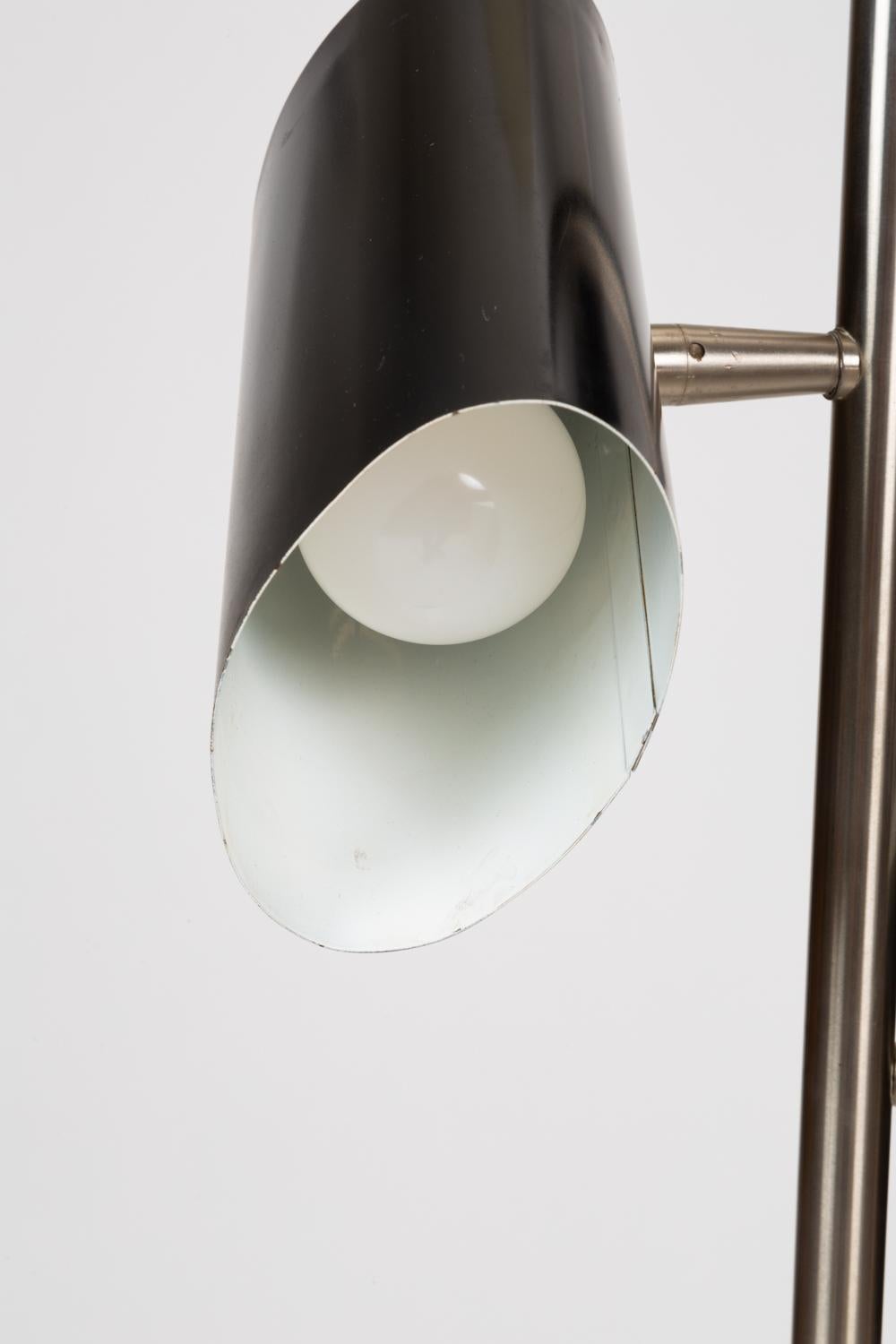 20th Century Three-Shade Floor Lamp by Gerald Thurston for Lightolier