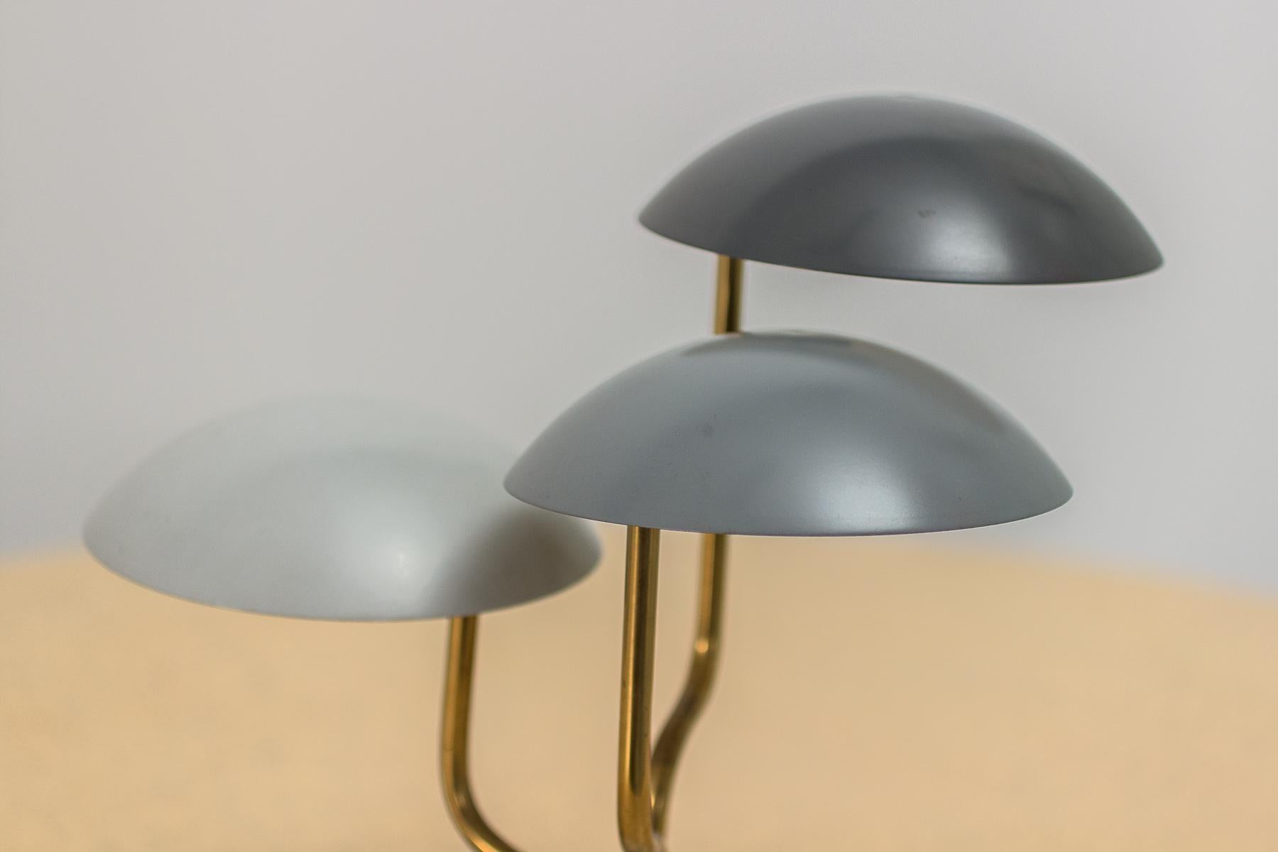 Mid-Century Modern Three-Shade Lamp by Gino Sarfatti