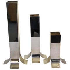 Three Silverplate Vases by Lino Sabattini