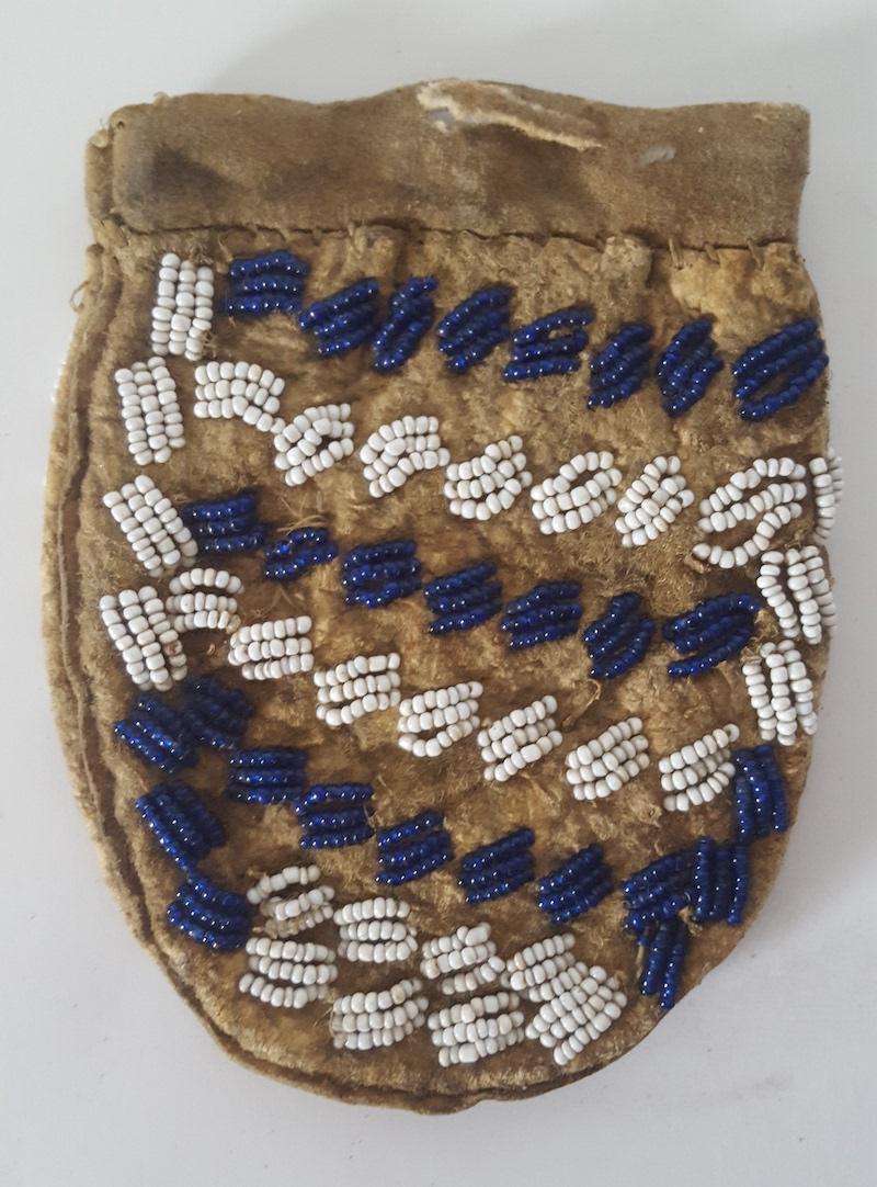 Hand-Crafted Three Small 19th Century, Plains Native American 'Flint-Steel' Beaded Bags