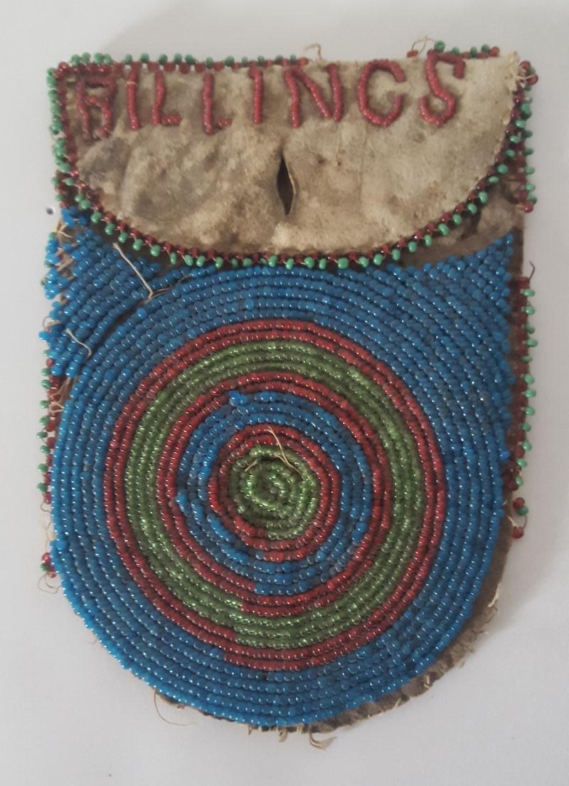 Three Small 19th Century, Plains Native American 'Flint-Steel' Beaded Bags In Distressed Condition In Van Nuys, CA