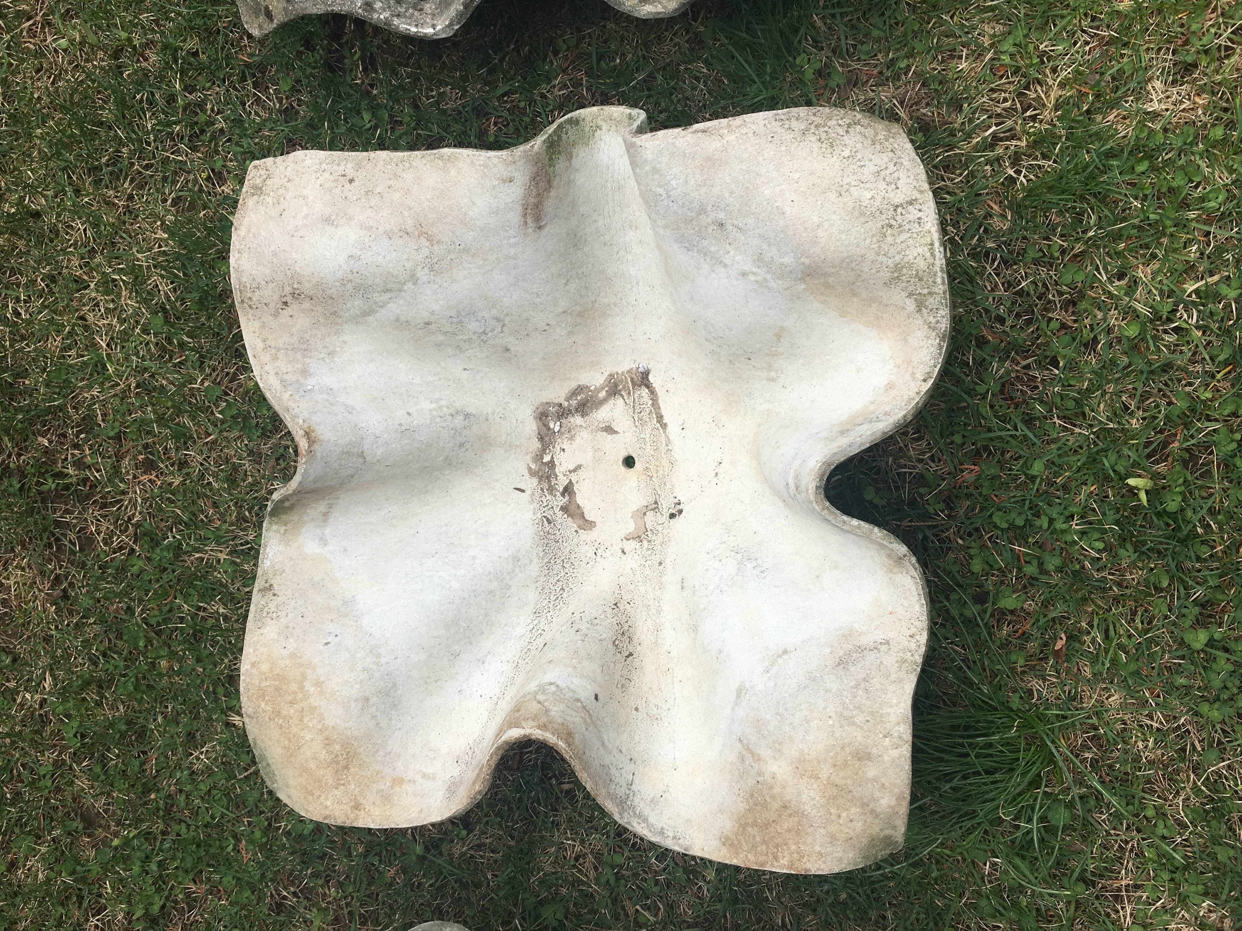 Two Small Elephant Ear Planters in the Style of Willy Guhl In Good Condition In Woodbury, CT