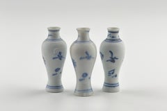 Three Small Miniature Vases Set, C 1725, Qing Dynasty, Yongzheng Era