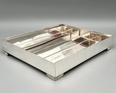 Tres pequeñas bandejas plateadas, Edition Lancel, París, Francia, hacia 1970