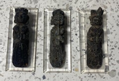 Three Sounth India Indian Nepalese Antique Hindu Temple Architecture Sculptures