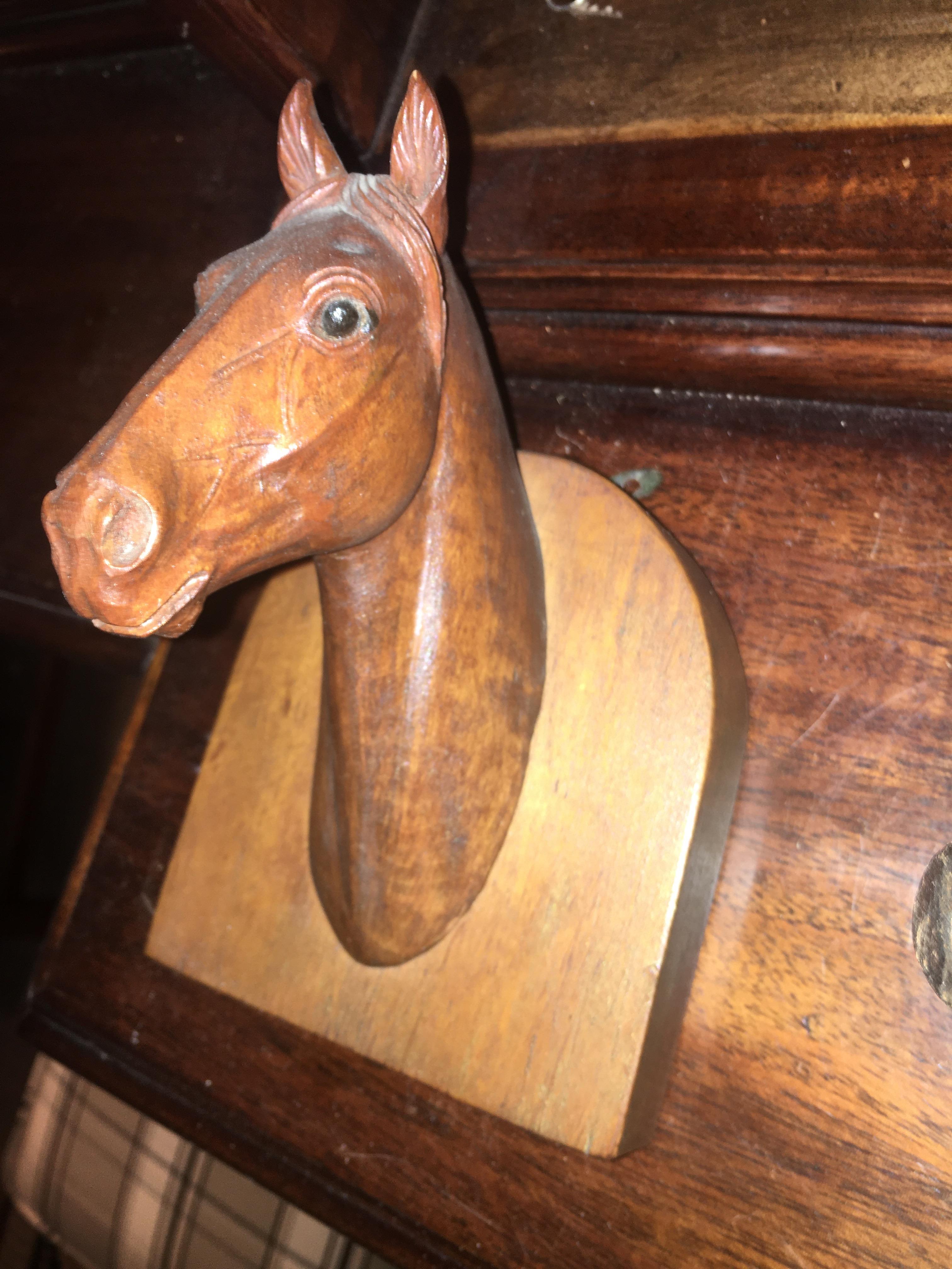 Three Spectacular Peter Giba Horse Sculptures Along With Three P Giba Head Sculp For Sale 10