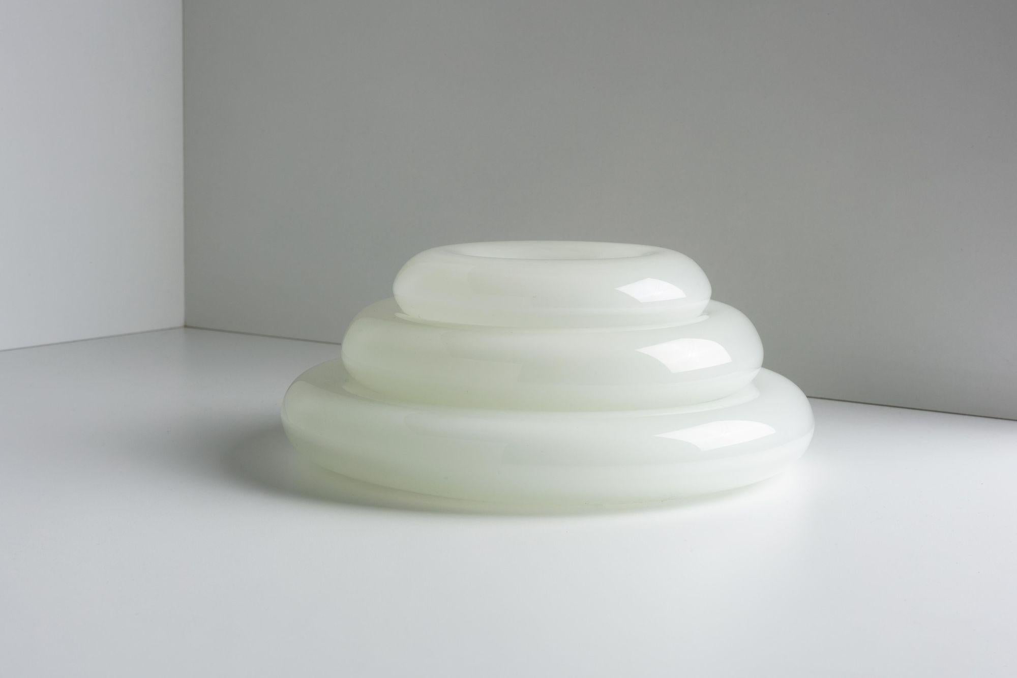 Trois bols empilables de Murano par Eleanora Peduzzi-Riva pour Vistosi en vente 7