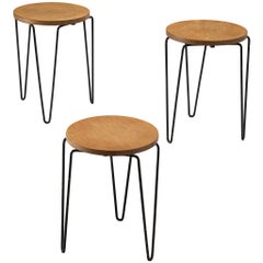 Three Stacking Stools "75" by Florence Knoll, 1958