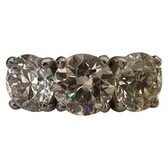 Three Stone Diamond and Platinum Ring