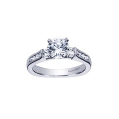 Three Stone Diamond Engagement Channel Set Mounting