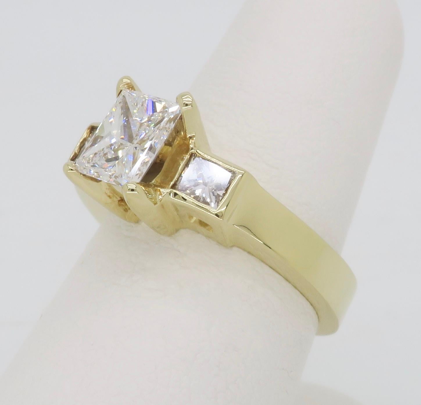 Diamant-Verlobungsring mit drei Steinen für Damen oder Herren