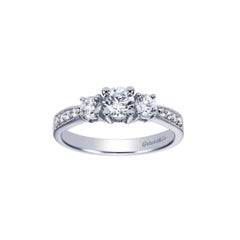 Three Stone Diamond Engagement Ring with Channel Setting