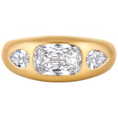 Three-Stone Diamond Gypsy Ring