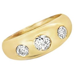 Three Stone Diamond Gypsy Ring
