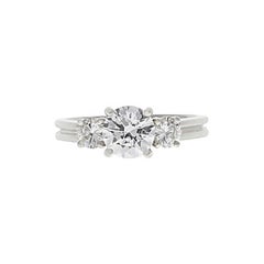 Three-Stone Diamond Platinum Engagement Ring