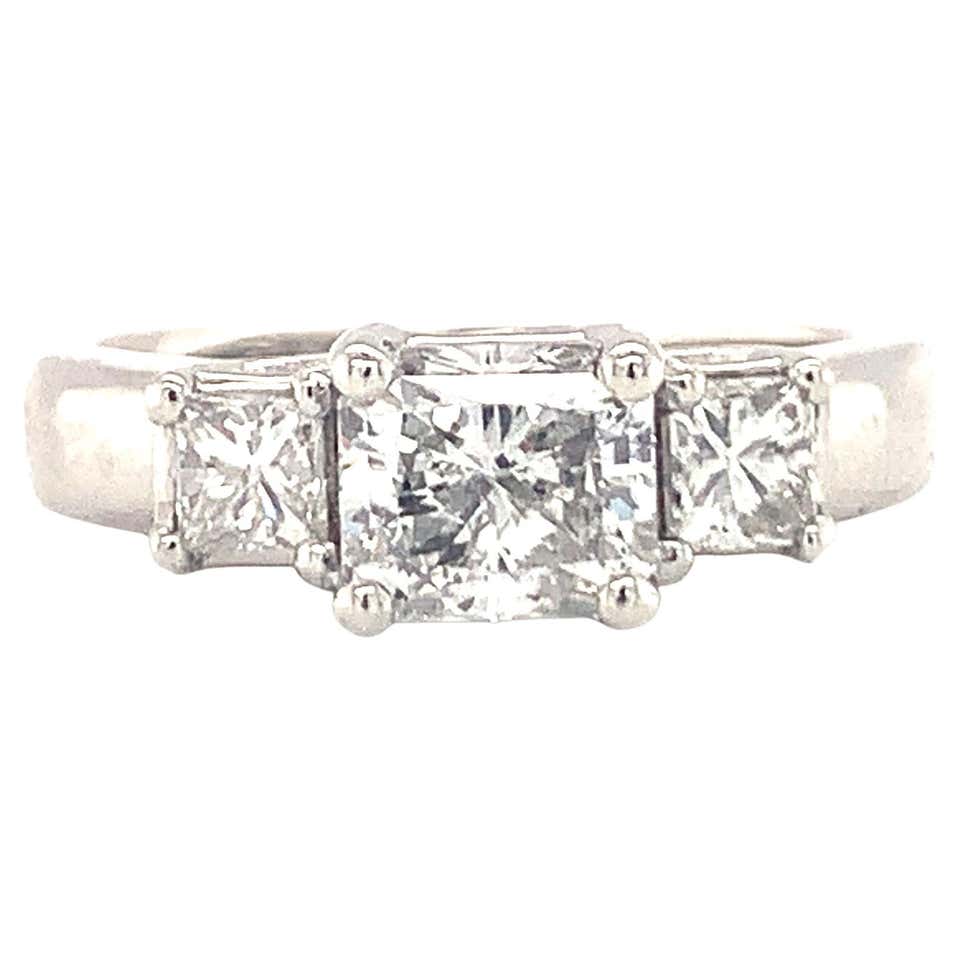 Scott Kay Three-Stone Diamond Platinum Engagement Ring Pre Owned ...