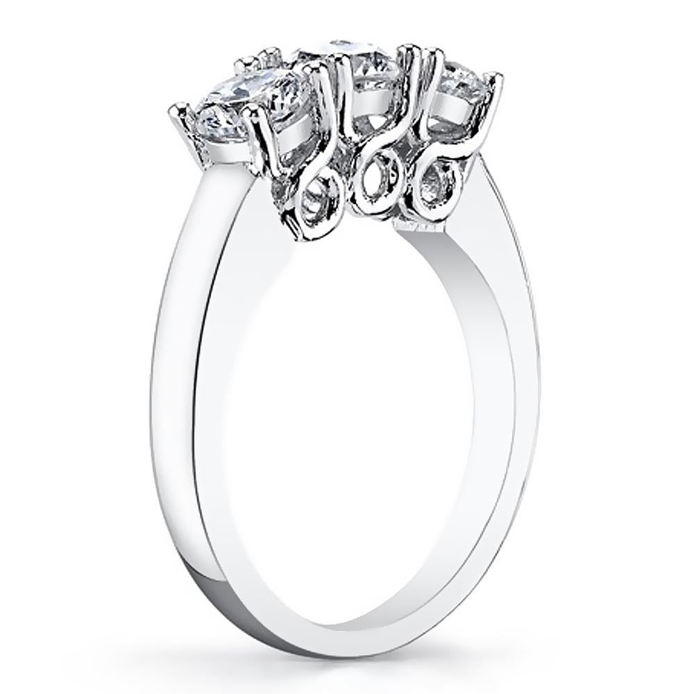 For Sale:  Three Stone Diamond Ring 1.00 Ct. TW 3