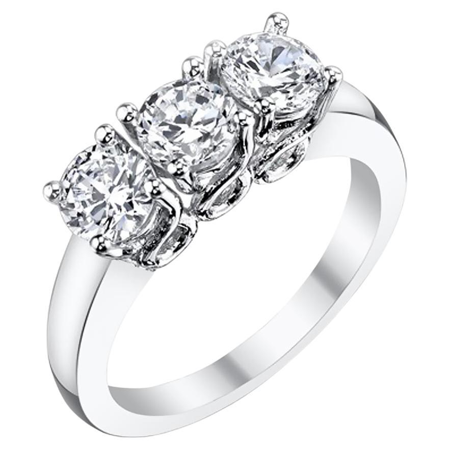 For Sale:  Three Stone Diamond Ring 1.00 Ct. TW