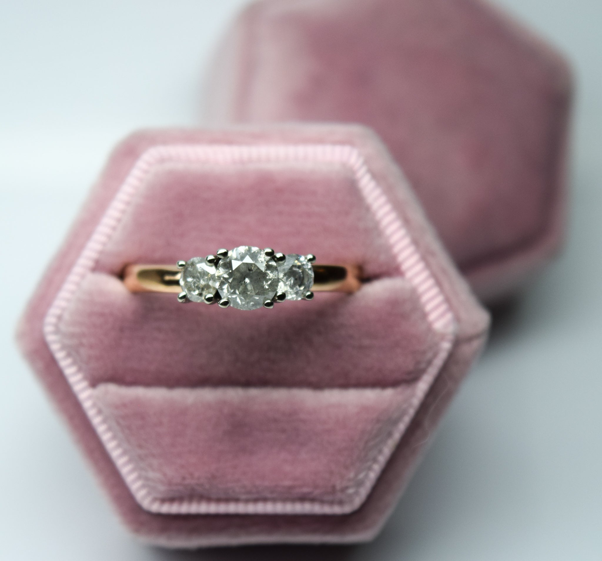 1ct total diamond weight engagement ring made in 14Kt rose gold and 14KT white gold.

Certificate of authenticity comes with purchase

ABOUT US
We are a family-owned business. Our studio in located in the heart of Boca Raton at the International