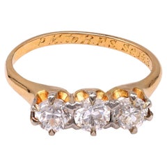 Vintage Three-Stone Diamond Ring by Birks