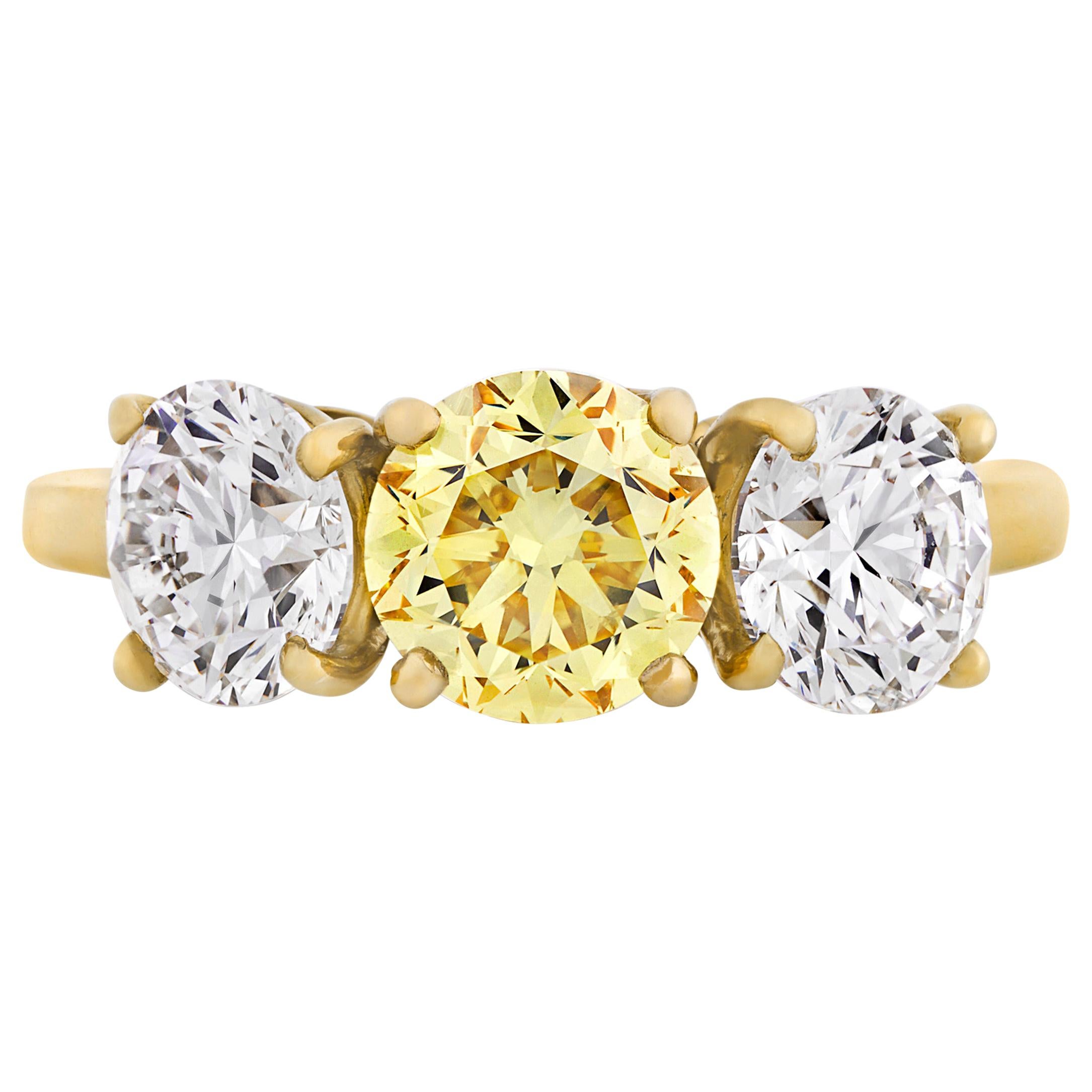 Cartier Fancy Vivid Yellow Diamond Ring